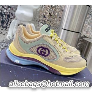 Top Grade Gucci Run Sneaker Yellow Men/ Women 60701507