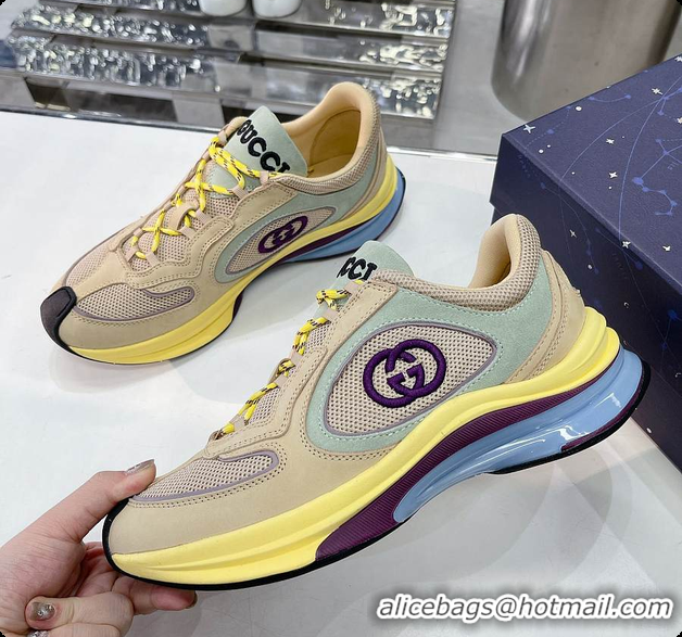 Top Grade Gucci Run Sneaker Yellow Men/ Women 60701507