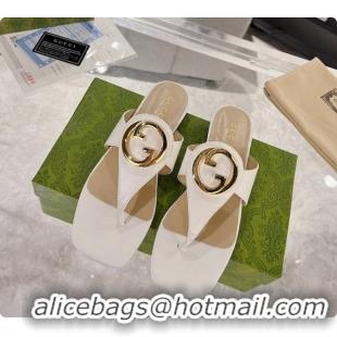 Cheapest Gucci White Blondie Thong Sandals 60701509