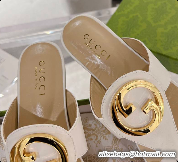 Cheapest Gucci White Blondie Thong Sandals 60701509