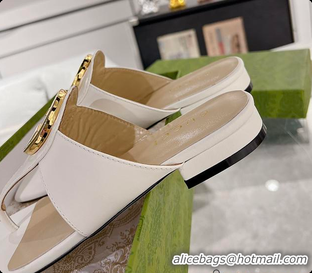 Cheapest Gucci White Blondie Thong Sandals 60701509