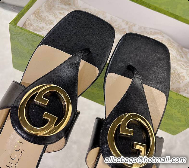 Low Price Gucci Black Blondie Thong Sandals 60701509