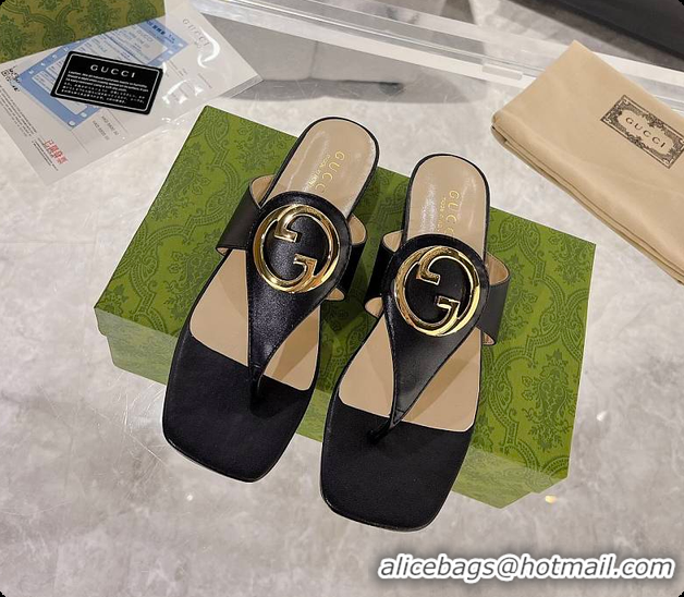 Low Price Gucci Black Blondie Thong Sandals 60701509
