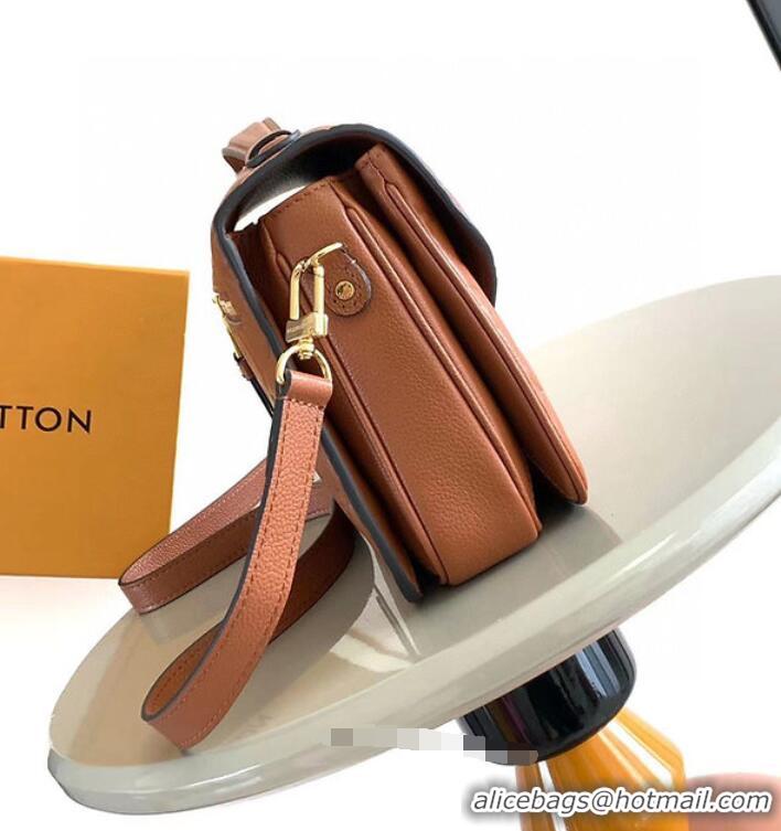 Discount Louis Vuitton Monogram Empreinte Leather Pochette Metis Top Layer Bag M47142 Brown