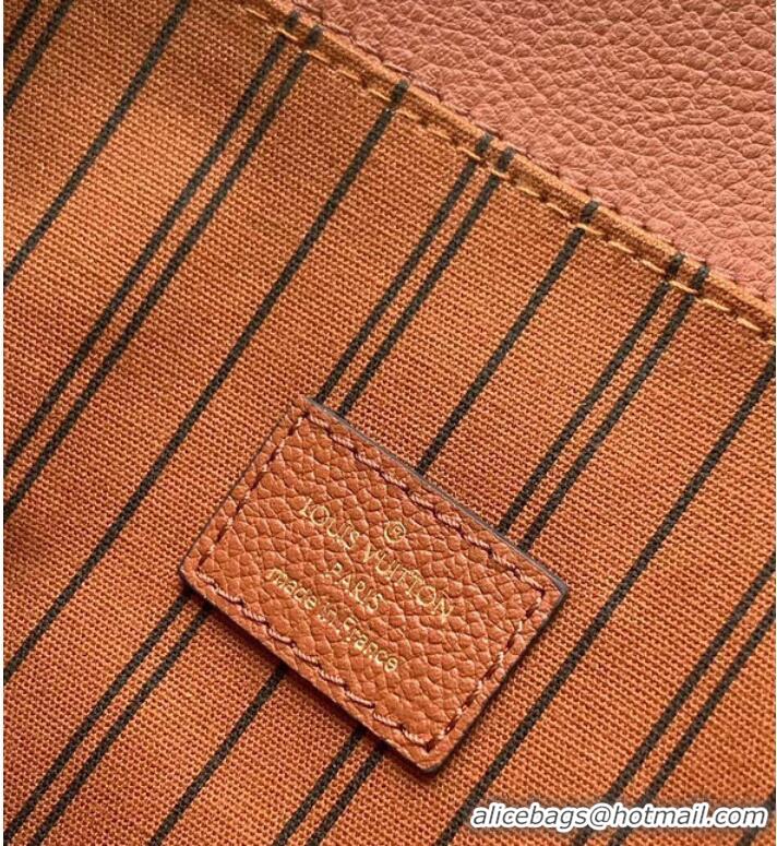 Discount Louis Vuitton Monogram Empreinte Leather Pochette Metis Top Layer Bag M47142 Brown