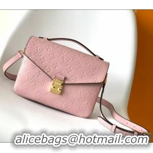 Grade Quality Louis Vuitton Monogram Empreinte Leather Pochette Metis Top Layer Bag M47142 Pink
