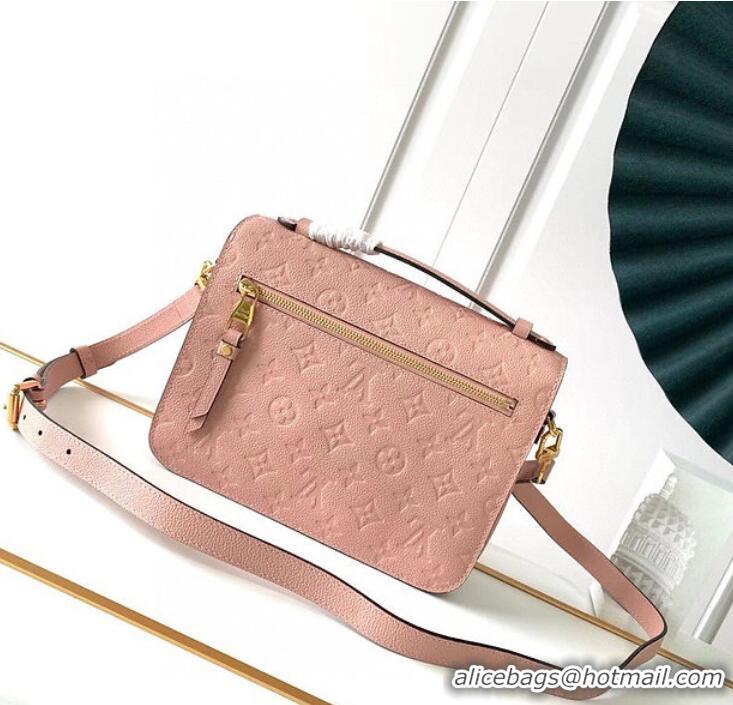 Grade Quality Louis Vuitton Monogram Empreinte Leather Pochette Metis Top Layer Bag M47142 Pink
