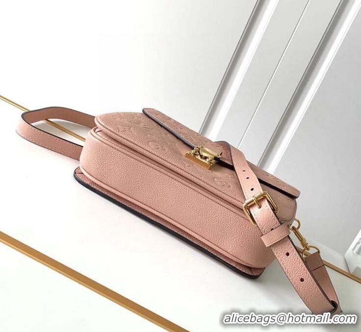 Grade Quality Louis Vuitton Monogram Empreinte Leather Pochette Metis Top Layer Bag M47142 Pink