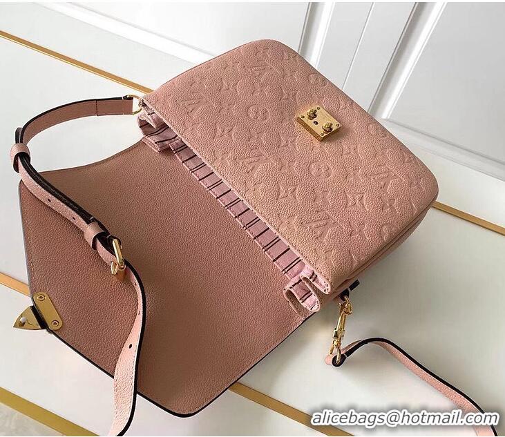 Grade Quality Louis Vuitton Monogram Empreinte Leather Pochette Metis Top Layer Bag M47142 Pink