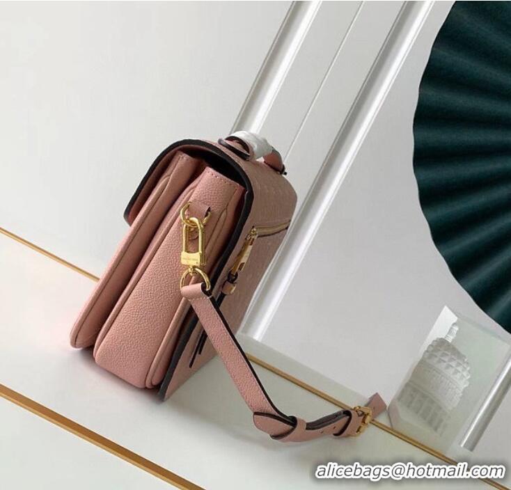 Grade Quality Louis Vuitton Monogram Empreinte Leather Pochette Metis Top Layer Bag M47142 Pink