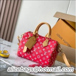 Famous Brand Louis Vuitton Speedy P9 Bandouliere 25 Bag in Soft Calfskin M24425 Red