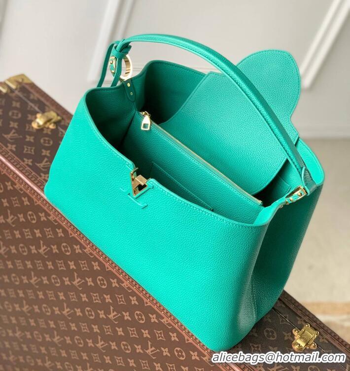 Classic Specials Louis Vuitton Cowhide Leather Capucines Taurillon Bag M26259 Turquoise