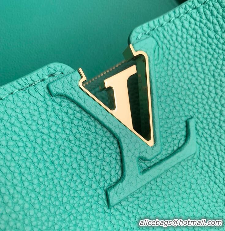 Classic Specials Louis Vuitton Cowhide Leather Capucines Taurillon Bag M26259 Turquoise