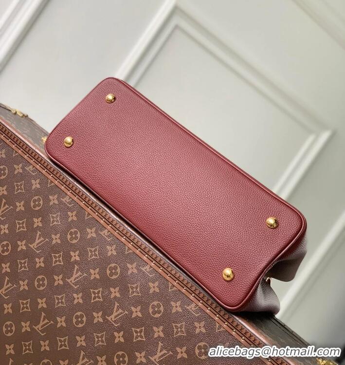Good Product Louis Vuitton Cowhide Leather Capucines Taurillon Bag M26259 Burgundy