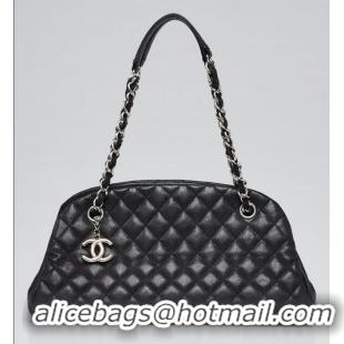 New Design Chanel Quilted Caviar Leather Just Mademoiselle Bowling Bag CH2569 Black