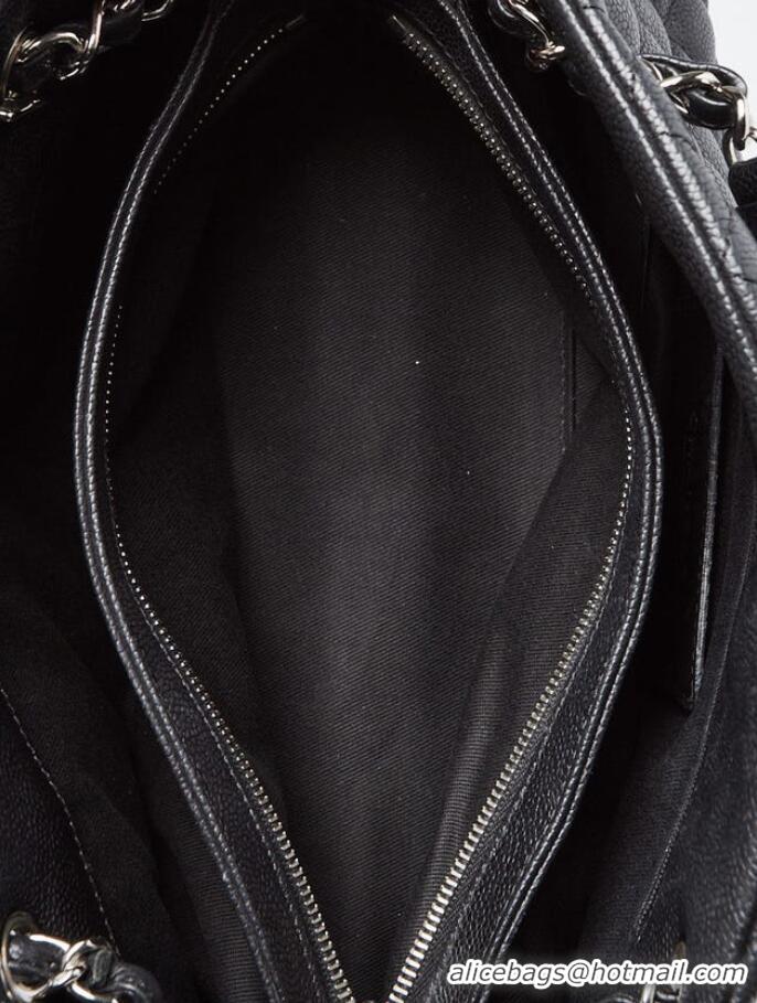 New Design Chanel Quilted Caviar Leather Just Mademoiselle Bowling Bag CH2569 Black