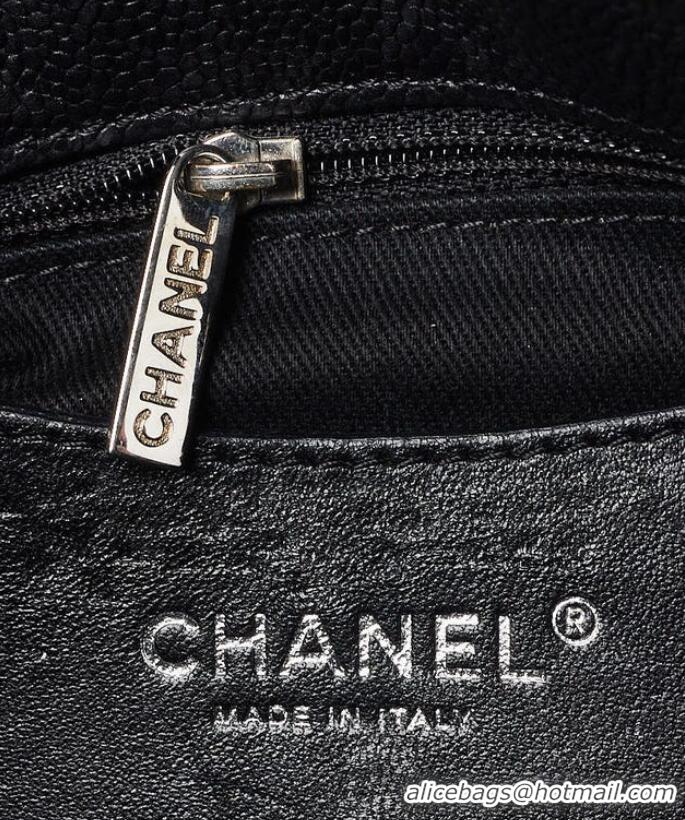 New Design Chanel Quilted Caviar Leather Just Mademoiselle Bowling Bag CH2569 Black