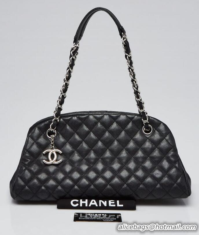 New Design Chanel Quilted Caviar Leather Just Mademoiselle Bowling Bag CH2569 Black