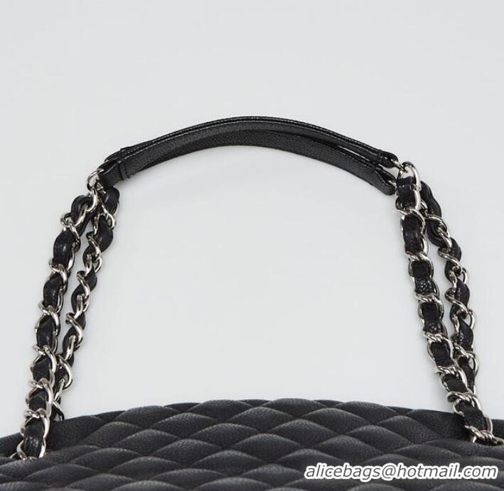 New Design Chanel Quilted Caviar Leather Just Mademoiselle Bowling Bag CH2569 Black
