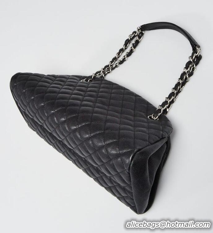 New Design Chanel Quilted Caviar Leather Just Mademoiselle Bowling Bag CH2569 Black