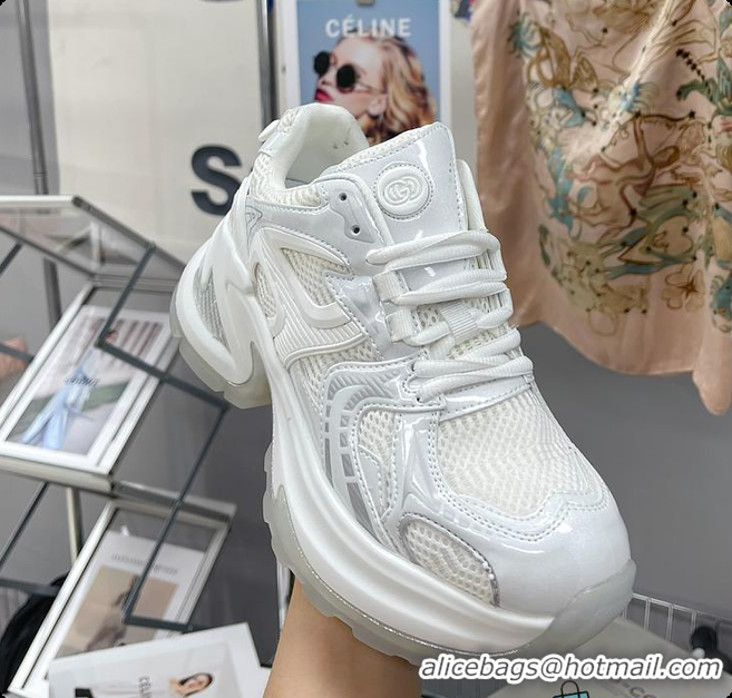 Best Price Gucci CC Chunky Sneaker White 60701602