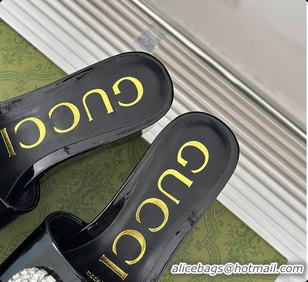 Cheap Price Gucci Crystal-Embellished Slides Full Black 60701605