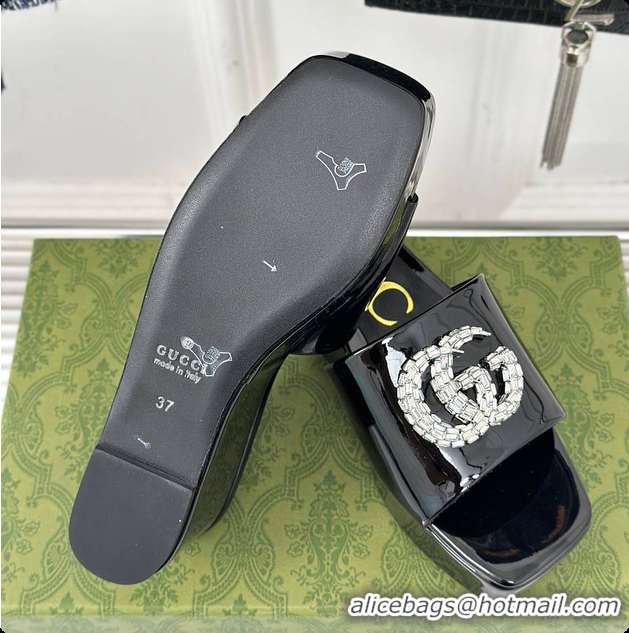 Cheap Price Gucci Crystal-Embellished Slides Full Black 60701605
