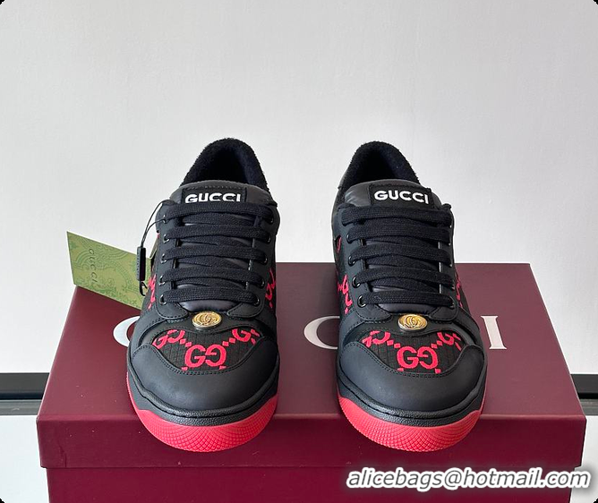 Grade Quality Gucci New Spring Black Red Sneakers 60701606