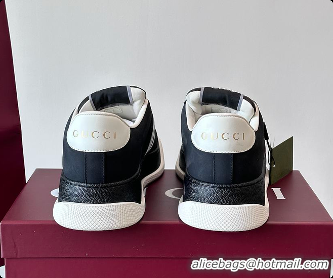 Good Quality Gucci Men's GG Screener sneaker with Web Black 60701607