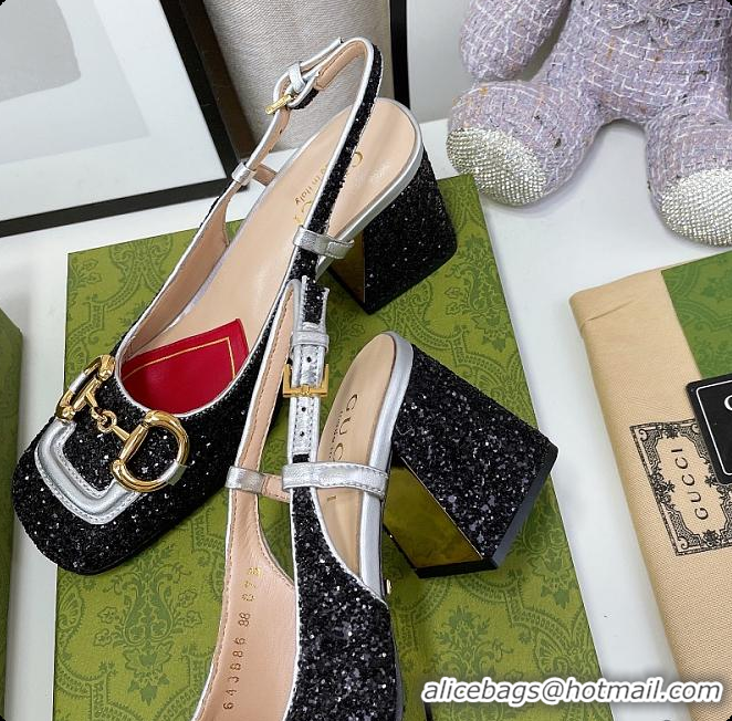 Popular Style Gucci Lovelight Crystal High Pumps - Black 60701610