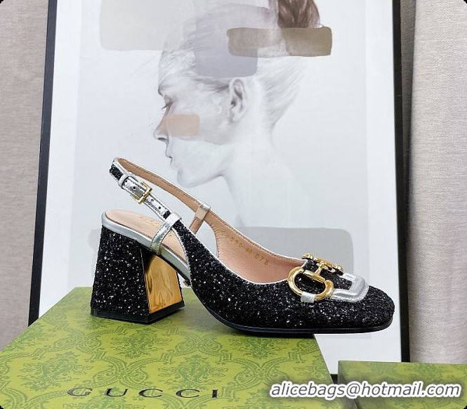 Popular Style Gucci Lovelight Crystal High Pumps - Black 60701610