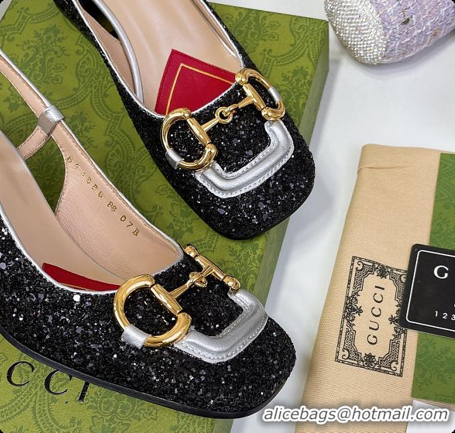 Popular Style Gucci Lovelight Crystal High Pumps - Black 60701610