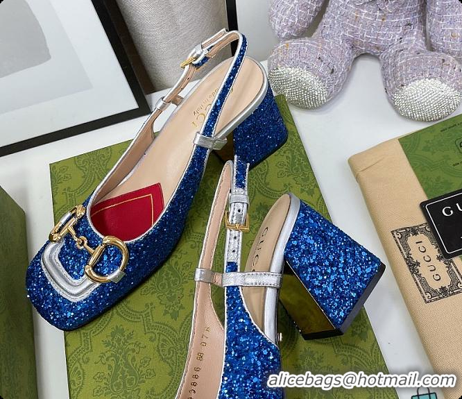 Charming Gucci Lovelight Crystal High Pumps - Blue 60701701