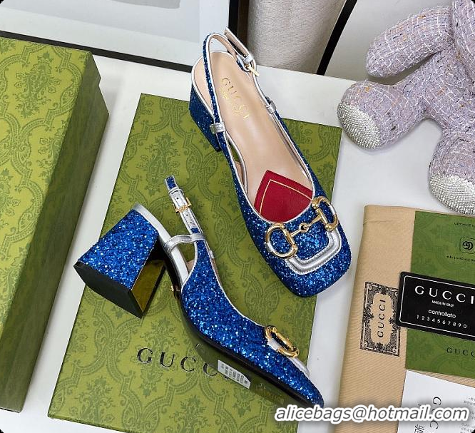 Charming Gucci Lovelight Crystal High Pumps - Blue 60701701