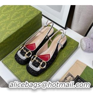 Pretty Style Gucci Lovelight Crystal Pumps - Black 60701702