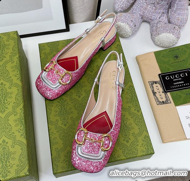 Top Grade Gucci Lovelight Crystal Pumps - Pink 60701703