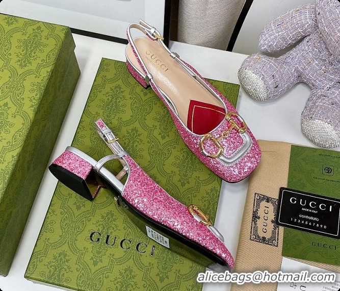 Top Grade Gucci Lovelight Crystal Pumps - Pink 60701703