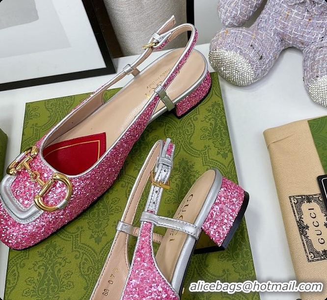 Top Grade Gucci Lovelight Crystal Pumps - Pink 60701703