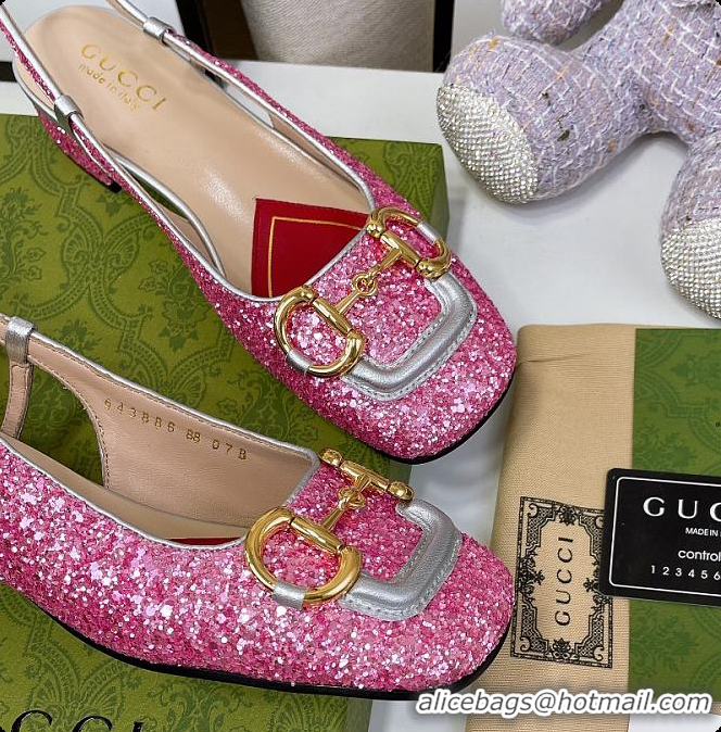 Top Grade Gucci Lovelight Crystal Pumps - Pink 60701703