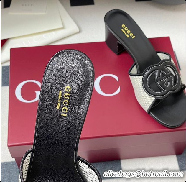 Unique Discount Gucci Women's Interlocking G Slide Sandal Black 60701704