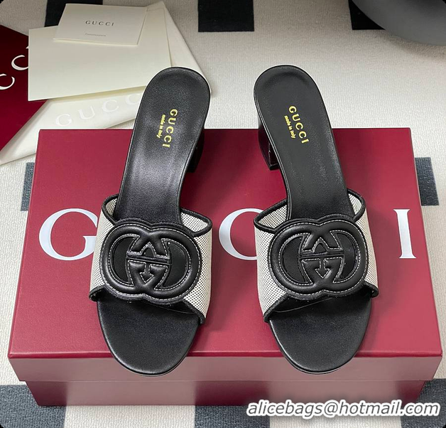 Unique Discount Gucci Women's Interlocking G Slide Sandal Black 60701704