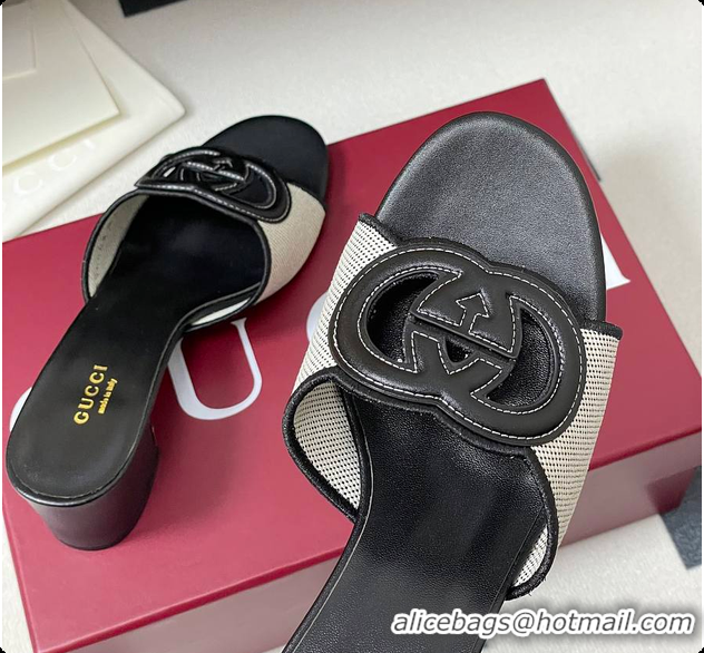 Unique Discount Gucci Women's Interlocking G Slide Sandal Black 60701704