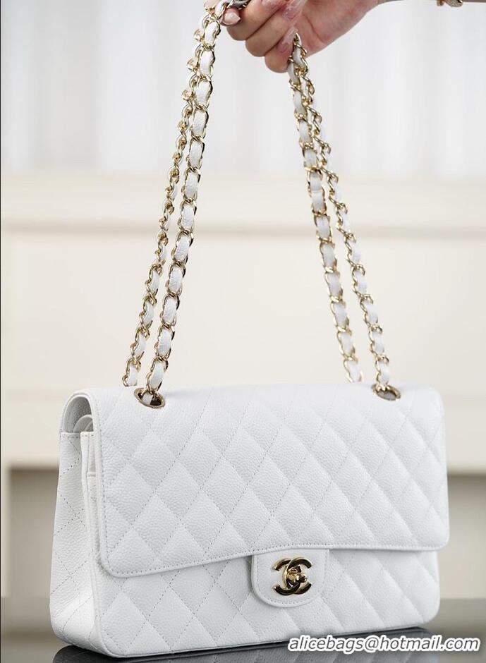 Reasonable Price Chanel Caviar Medium Classic 2.55 Double Flap Bag CH5896 White 2026
