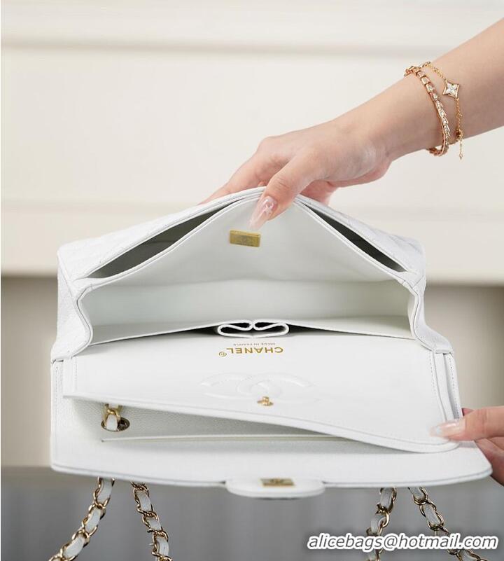 Reasonable Price Chanel Caviar Medium Classic 2.55 Double Flap Bag CH5896 White 2026