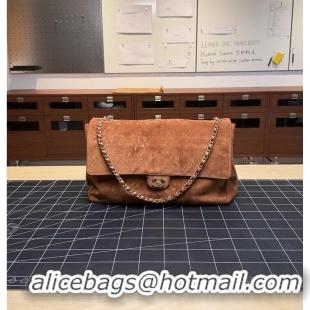Buy Discount Chanel Metiers d'art Maxi Flap bag Suede Calfskin & Gold-Tone Metal CH5897 Camel 2026