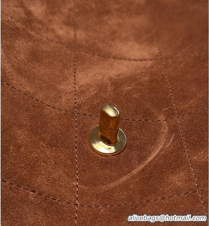 Buy Discount Chanel Metiers d'art Maxi Flap bag Suede Calfskin & Gold-Tone Metal CH5897 Camel 2026