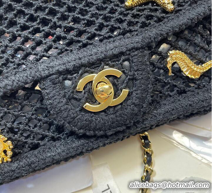 Best Quality Chanel Coco Beach Small Flap Bag Mesh With Charms & Gold-Tone Metal CH59901 Black 2026