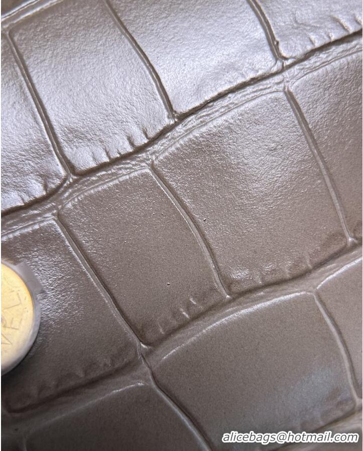 Best Product Chanel Metiers D'art Clutch With Chain Crocodile Embossed Calfskin & Gold-Tone Metal CH59903 Dark Khaki 202