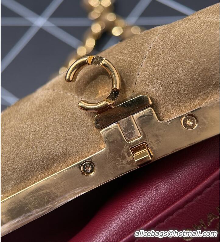 Best Price Chanel Clutch with chain Suede Calfskin & Gold Metal CH59904 Dark Beige Spring Summer 2026