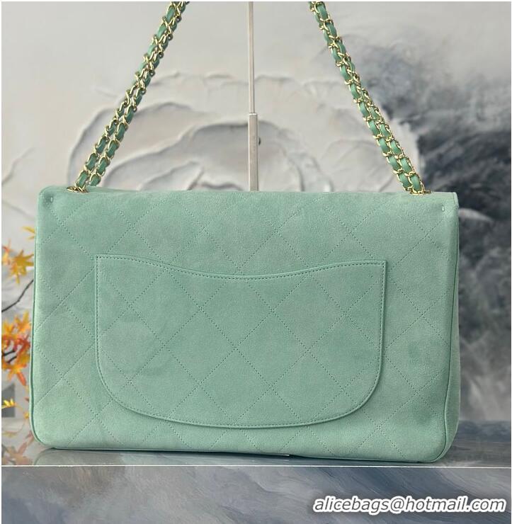 Well Crafted Chanel Maxi Flap bag Suede Calfskin & Gold-Tone Metal AS6233 Tiffany Blue 2026
